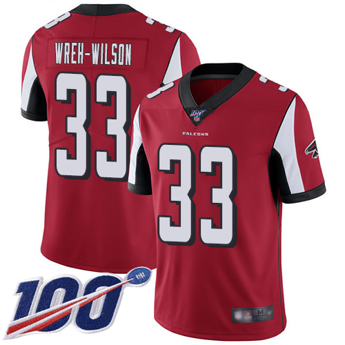 Atlanta Falcons Limited Red Men Blidi Wreh-Wilson Home Jersey NFL Football #33 100th Season Vapor Untouchable->youth nfl jersey->Youth Jersey
